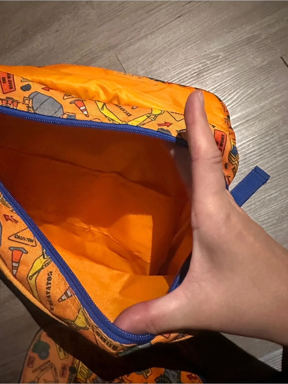 Bixbee Orange Construction Trucks Backpack and Lunchbox Set